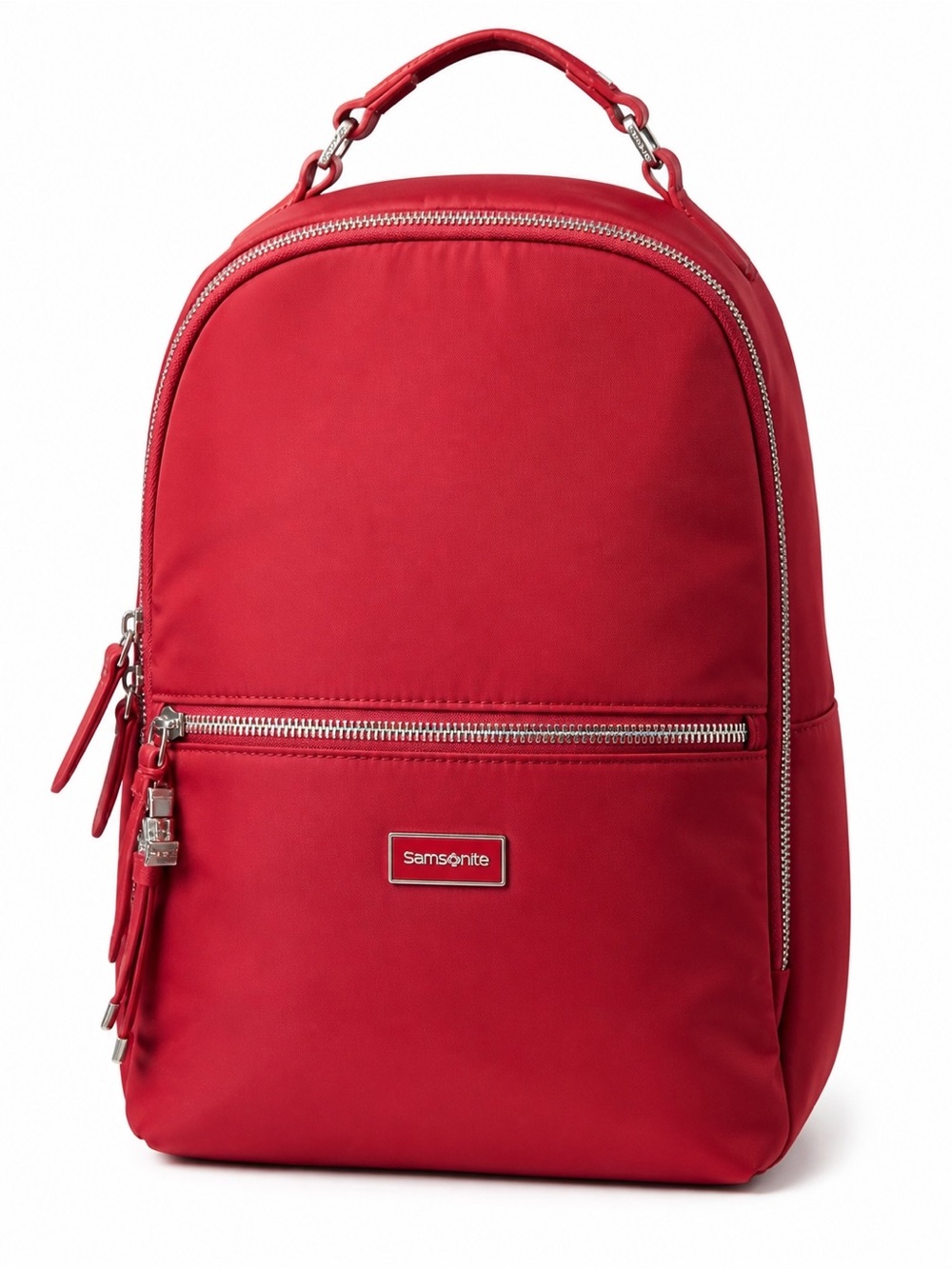 Samsonite Red Women's Compact Karissa Biz Backpack with Front Zip Pocket 14.1”